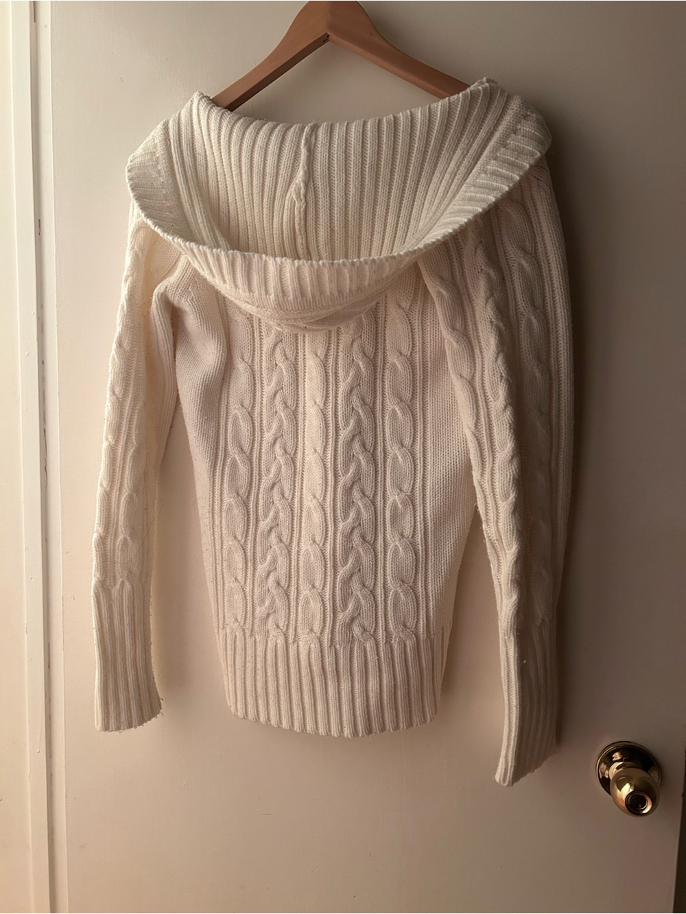 Y2K bluenotes Cream Cable Knit Button-Front Sweater - Picture 2 of 6